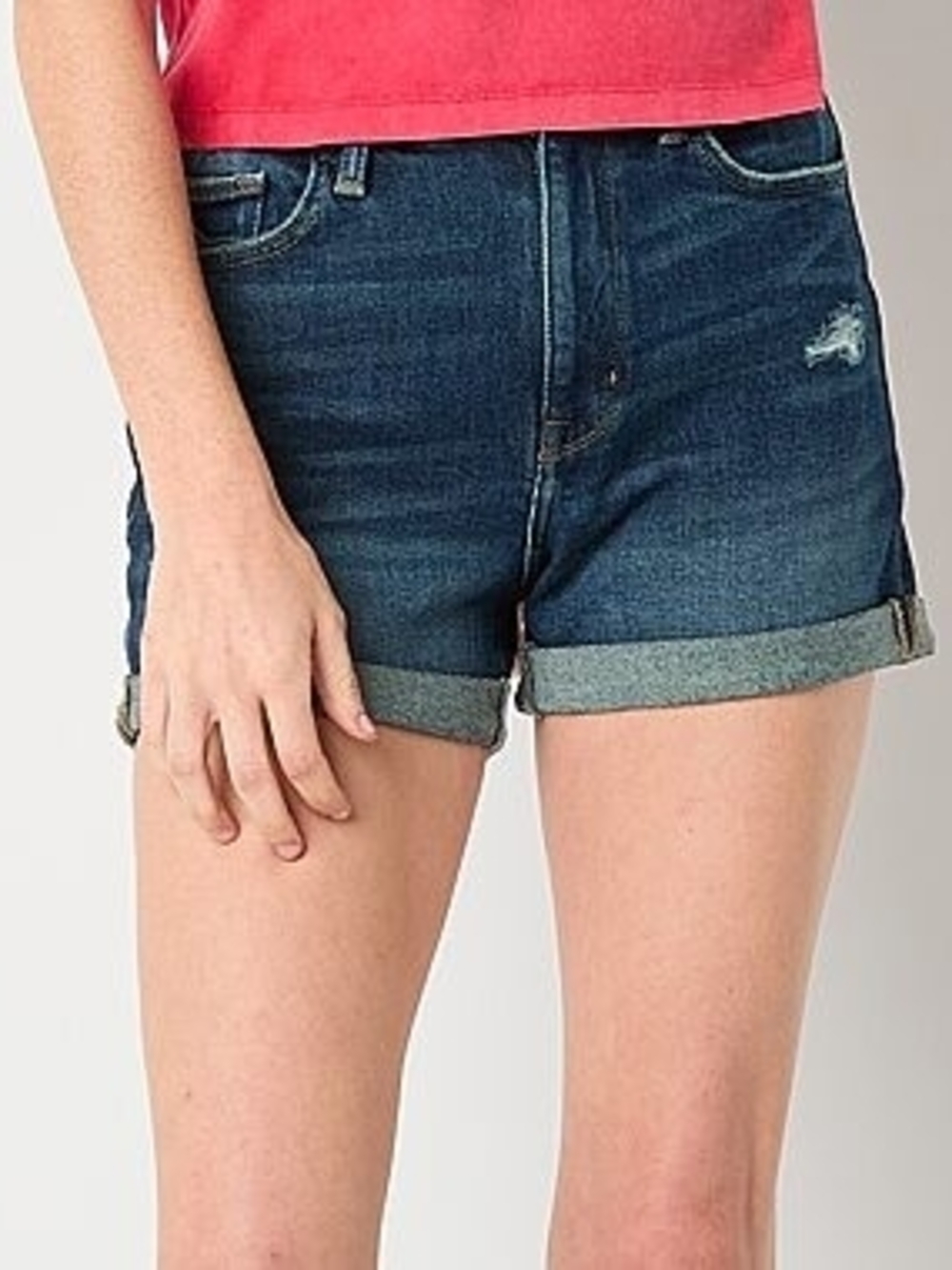 Arizona Jean Company Dark Blue Rolled Cuff Denim Shorts